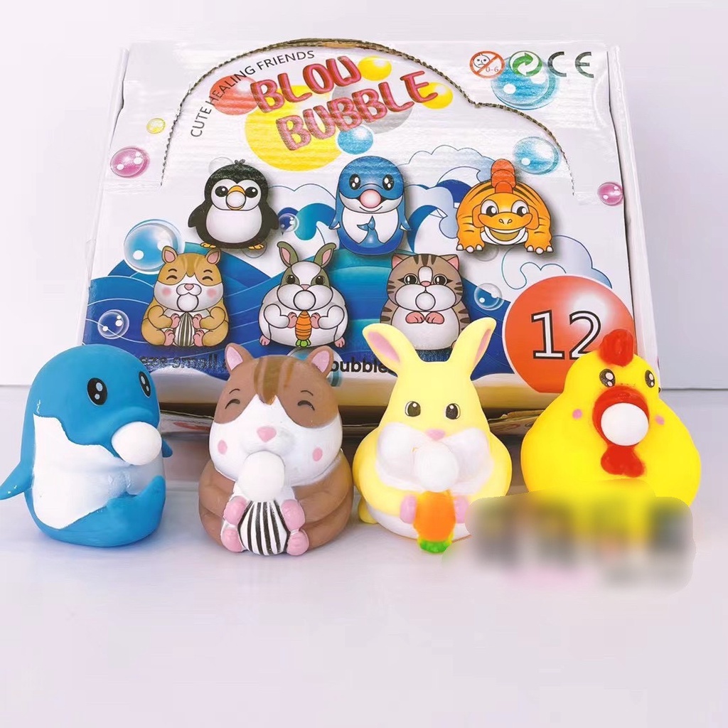 Đồ chơi squishy thú cao su y thổi bong bóng giảm stress hot tiktok