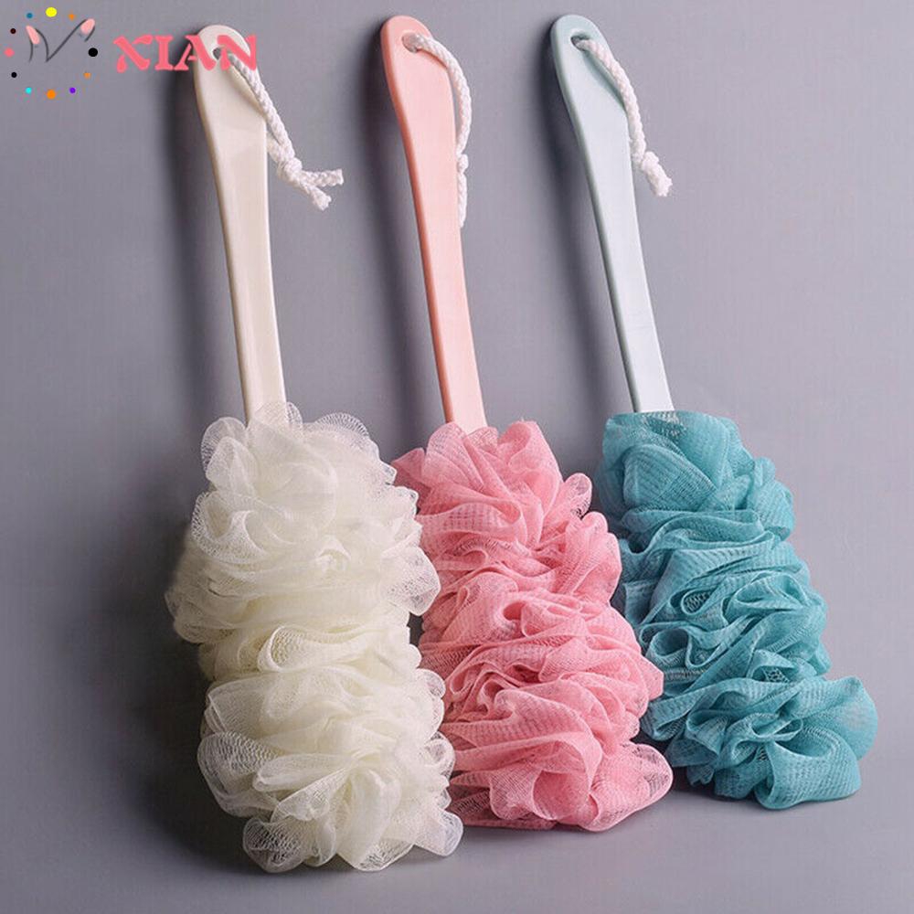 XIANSTORE Bath Bubble Exfoliating Scrubber Hanging Back Body Bath Wipe Gauze Long Handle Back Brush