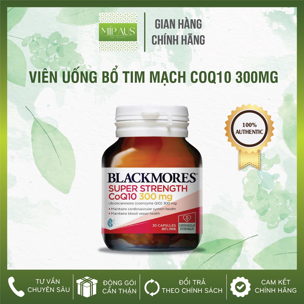 💎 CoQ10 Blackmores 300mg và 150mg - Hỗ trợ tim mạch và điều hòa huyết áp