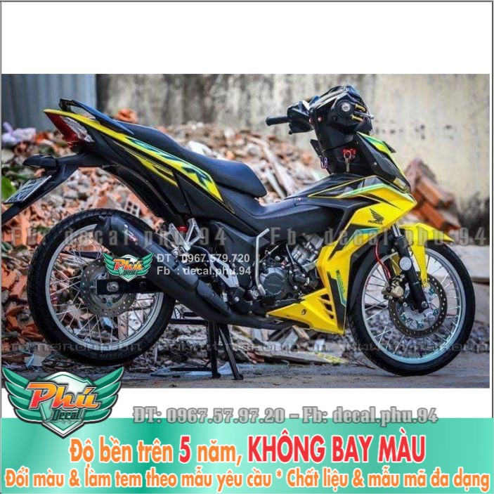 Tem rời Winner GTR vàng đen xanh (H) -1
