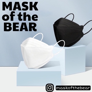 Khẩu trang kf94 10 cái trắng - đen mask of the bear