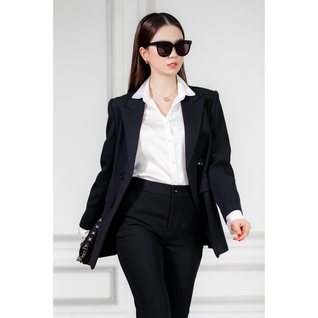 Áo Vest nữ dáng dài 2 khuy phong cách công sở VENUSSECRET