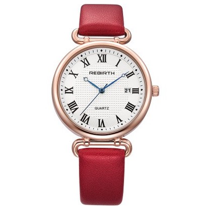 Đồng hồ nữ dây da REBIRTH JAM010R1 màu đỏ