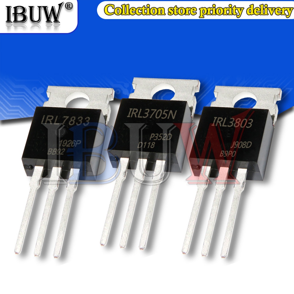 Bộ 10 Ống Pha Lê IRL2203N IRL2505 IRL3705N IRL3713 IRL3803 IRL7833 IRL2203 IRL3705 TO-220 TO220 Chuyên Dụng