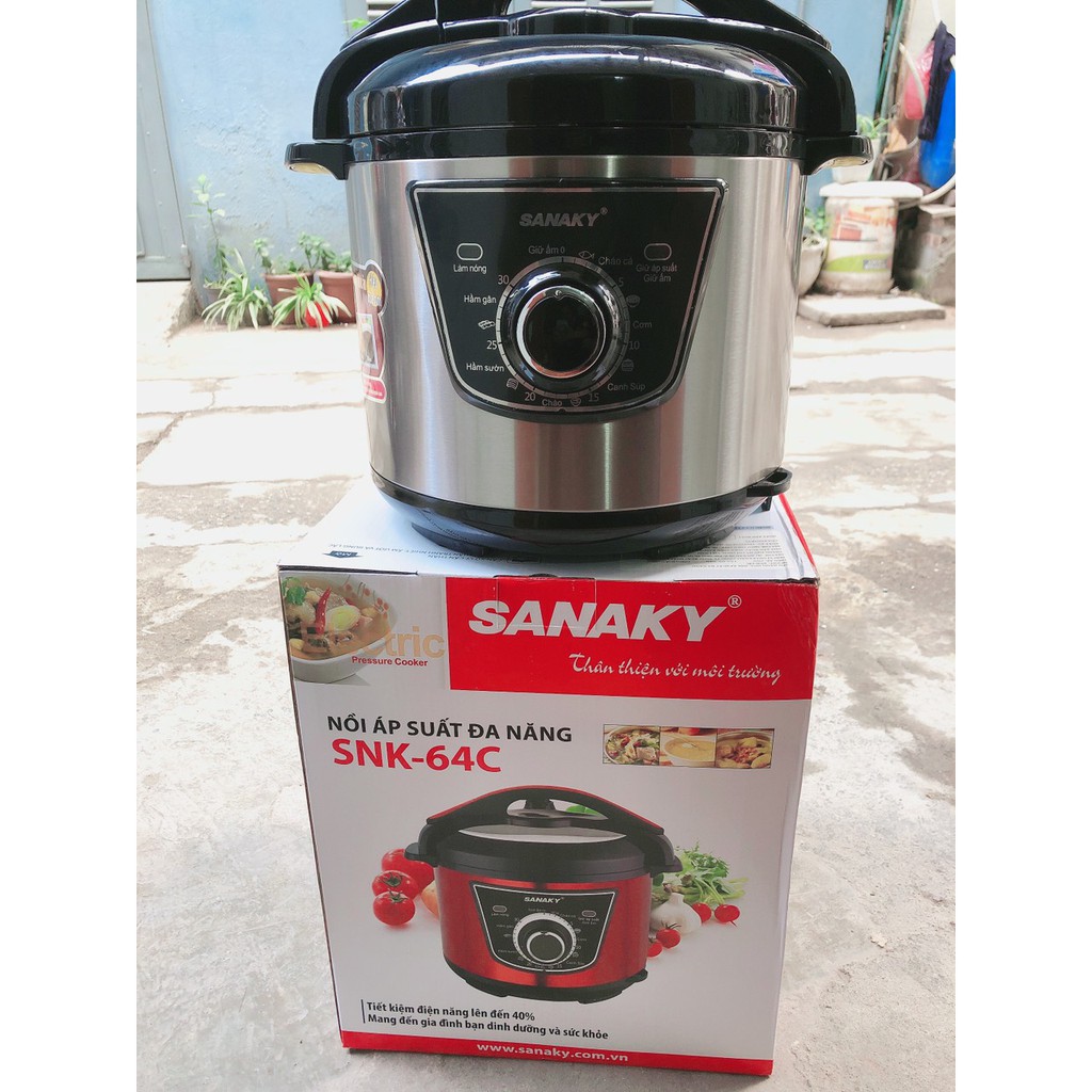 Nồi áp suất điện Sanaky SNK-64C 💝FREESHIP💝 Giảm 20K Khi Nhập [KHANKM20K]Nồi Áp Suất Đa Năng