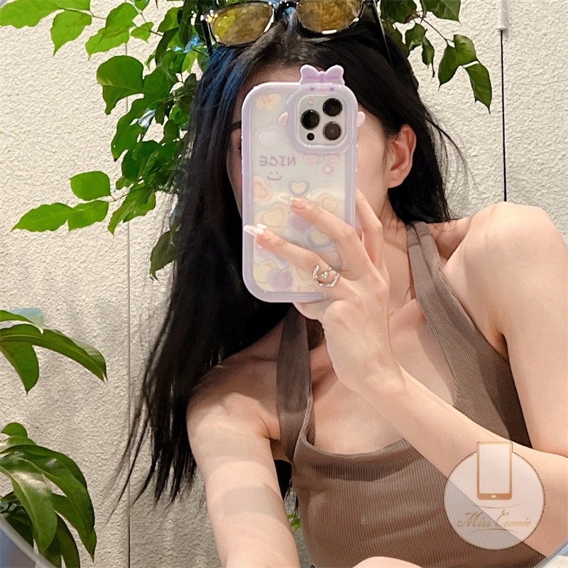 Ốp Điện Thoại Mềm Chống Sốc Màu Tím Họa Tiết Trái Tim Cho IPhone 11 XR 6 6S 7 8 Plus 13 12 14 Pro MAX X XS MAX SE