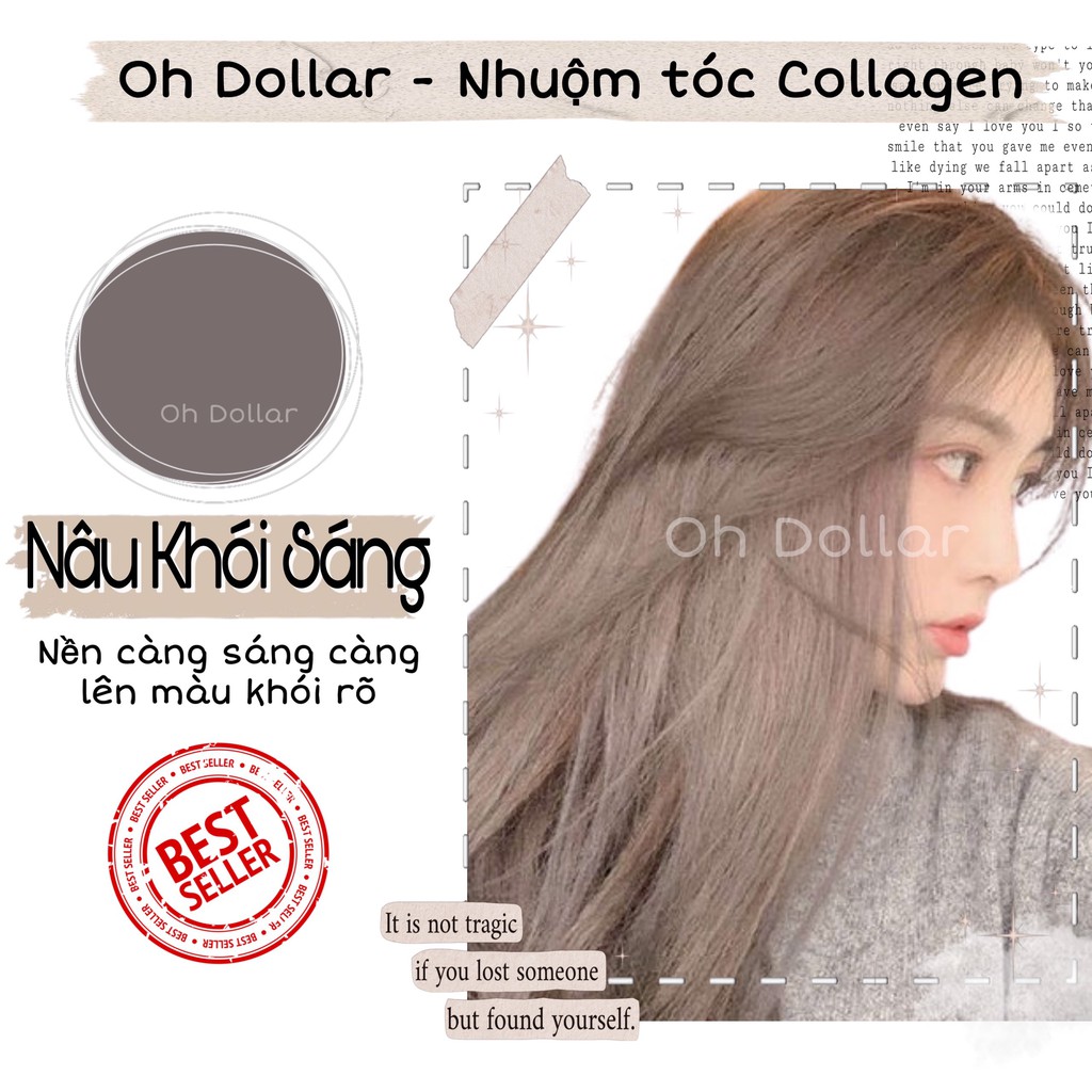 Thuốc nhuộm tóc Collagen màu NÂU KHÓI SÁNG