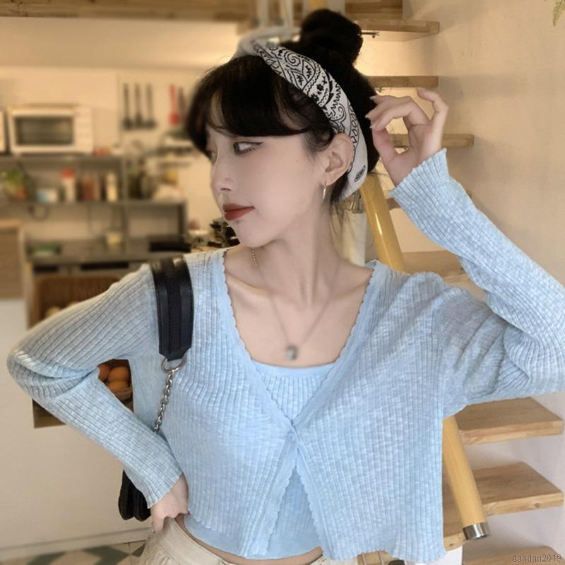 Áo Cardigan Dệt Kim Cổ Chữ V Thời Trang Mùa Hè | BigBuy360 - bigbuy360.vn