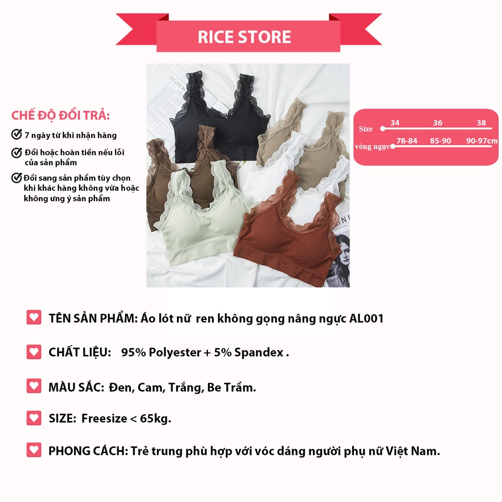 [Thanh Lý] Áo bra ren hoa 2 dây bản to không gọng nâng ngực KIMCHIBIKINI Áo ngực nữ cotton đệm vừa đẹp sexy AL001