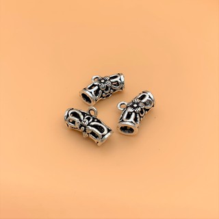 Charm bạc Móc treo dạng ống dài bạc Thái chuyên dụng - Charm Bạc 925 - Mã CA036