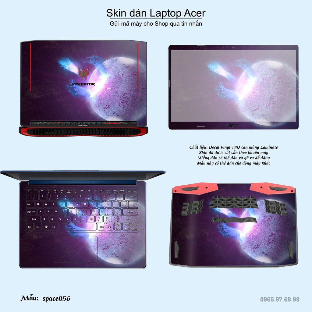 Skin dán Laptop Acer in hình không gian _nhiều mẫu 10 (inbox mã máy cho Shop)