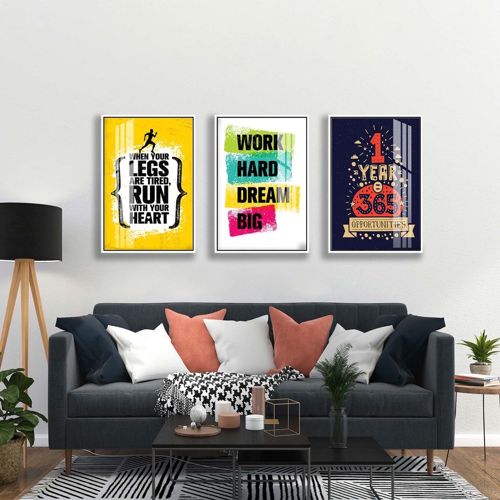 Tranh canvas treo tường tạo động lực tiếng anh trang trí văn phòng 2- 30 x 45 cm