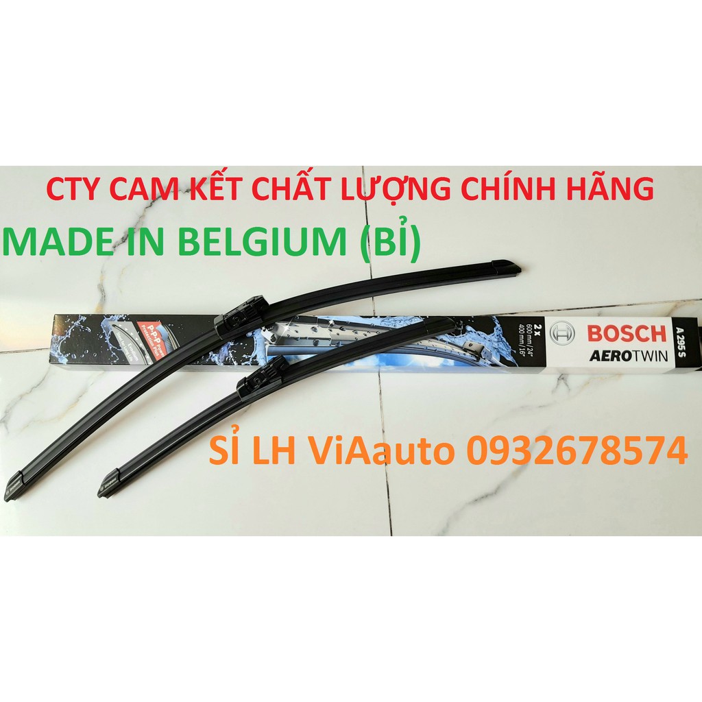 Cặp Gạt mưa ô tô Bosch AeroTwin A295S cho xe FORD EVEREST,FORD RANGER, MAZDA BT150, KÍCH THƯỚC: 24" và 16