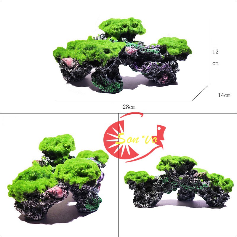 Mô hình núi đá tiểu cảnh hòn non bộ trang trí bể cá, lũa, bể thủy sinh p1