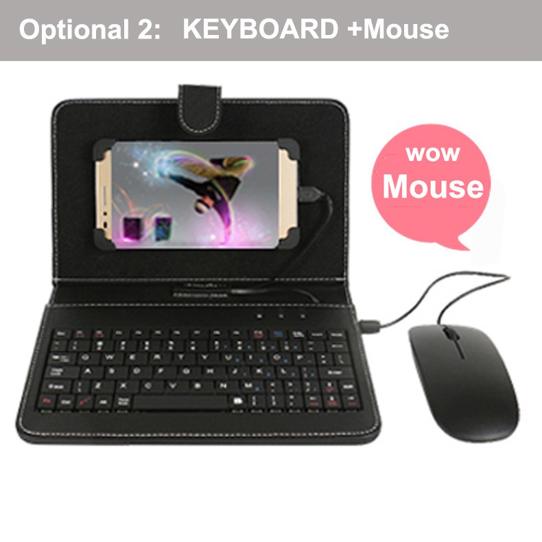 Bộ Bàn Phím Và Chuột Có Dây Cho Điện Thoại/Máy Tính Bảng Tương Thích Với Hệ Thống Android OTG 4-8 Inch
