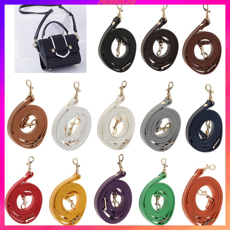 [Predolo2] Dây Đeo Túi Xách Da PU Màu Đen Điều Chỉnh Được