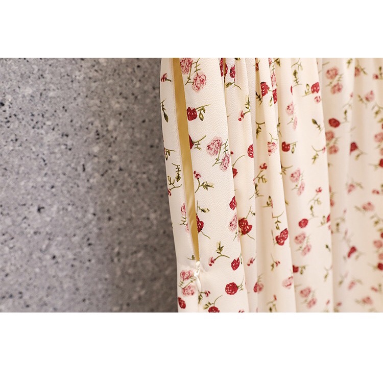 Váy hoa nhí chất liệu voan cát dịu dàng thanh lịch mà cũng cá tính