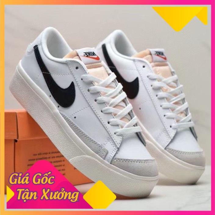 Giày thể thao sneaker Blazer Mid 77 Vintage trắng vạch đen cổ thấp
