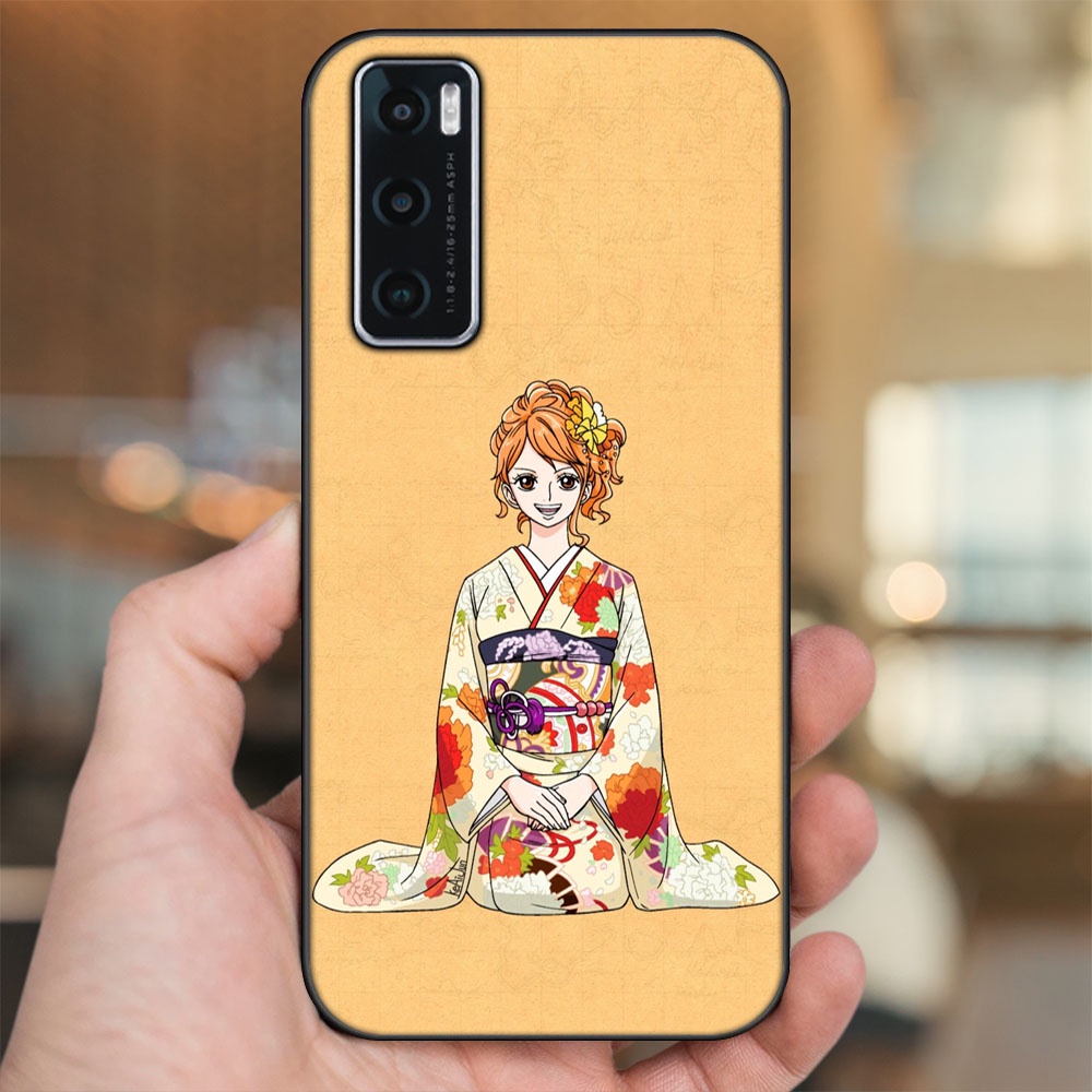 Ốp lưng Vivo V20 SE viền đen in hình Nami One Piece Đảo Hải Tặc