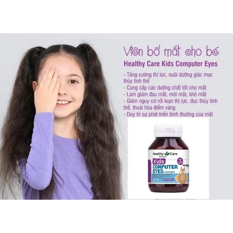 Viên nhai bổ mắt Computer Eyes Healthy Care 60 viên