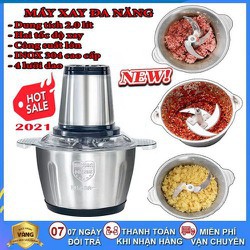 [Miễn Phí SHIP❤] Máy xay thịt cá inox 304 cao cấp, Máy xay thịt đa năng, xay thực phẩm - siêu khỏe