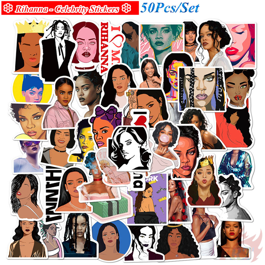 ❉ Rihanna Series 01 Stickers ❉ 50Pcs/Set Waterproof DIY Fashion Doodle Decals Stickers