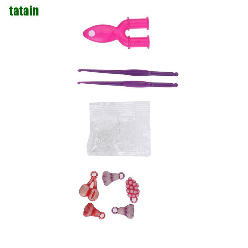 [Hàng mới về] Set 600 dây thun cao su co giãn và dụng cụ dùng để đan vòng tay thủ công