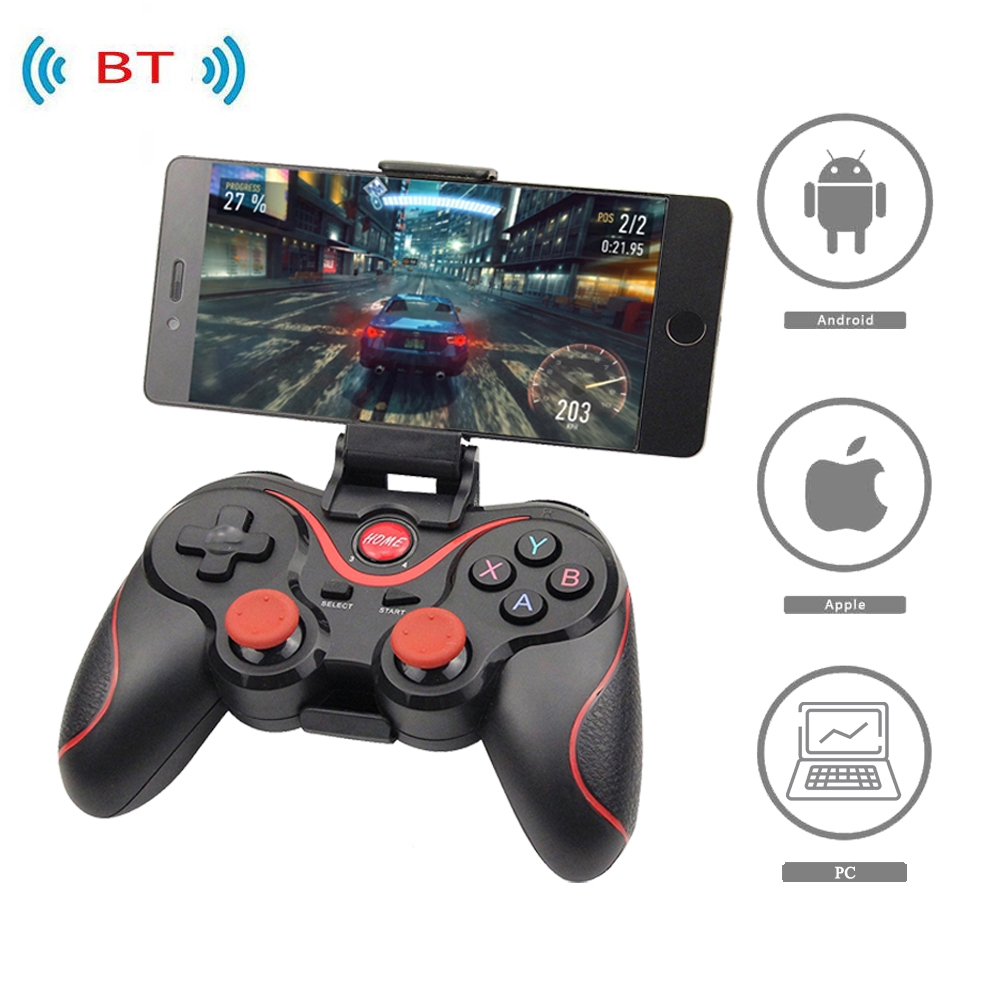 X3 Wireless Joystick Gamepad Game Controller Bluetooth 3.0 Remote Control Mobile Phone Tablet Holder