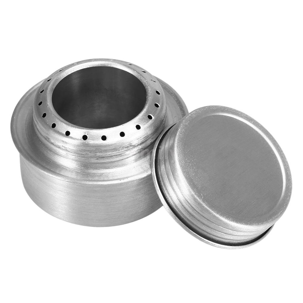 Bếp cồn mini bằng hợp kim nhôm kèm nắp đậy