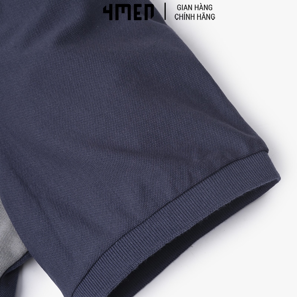 Áo Polo Nam Regular Dog Relax 4MEN PO077 cổ bẻ, tay ngắn bo vừa vặn, vải cá sấu dày dặn, thấm mồ hôi