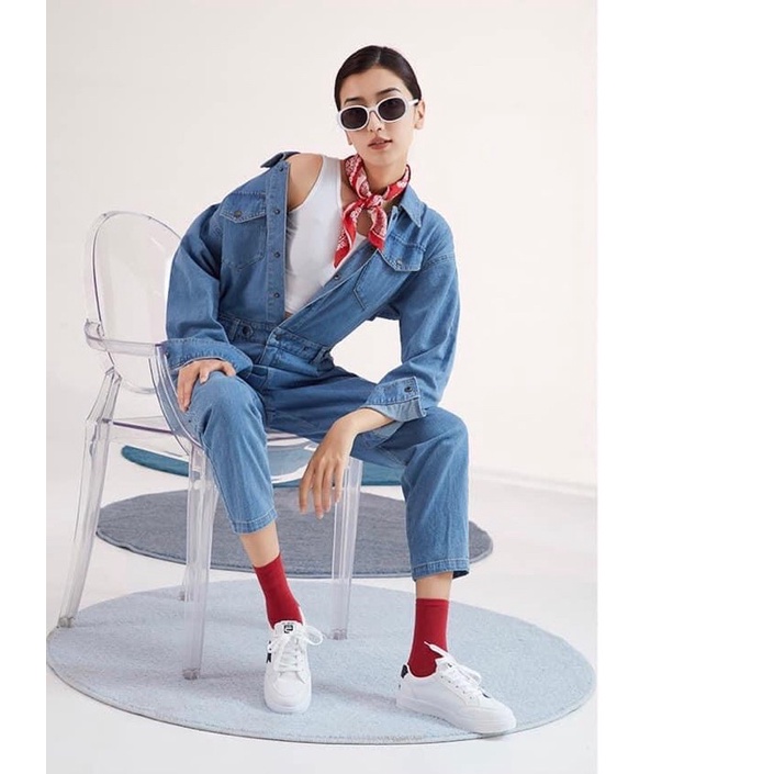 Giày thể thao Dusto nữ màu trắng hoạ tiết ngôi sao