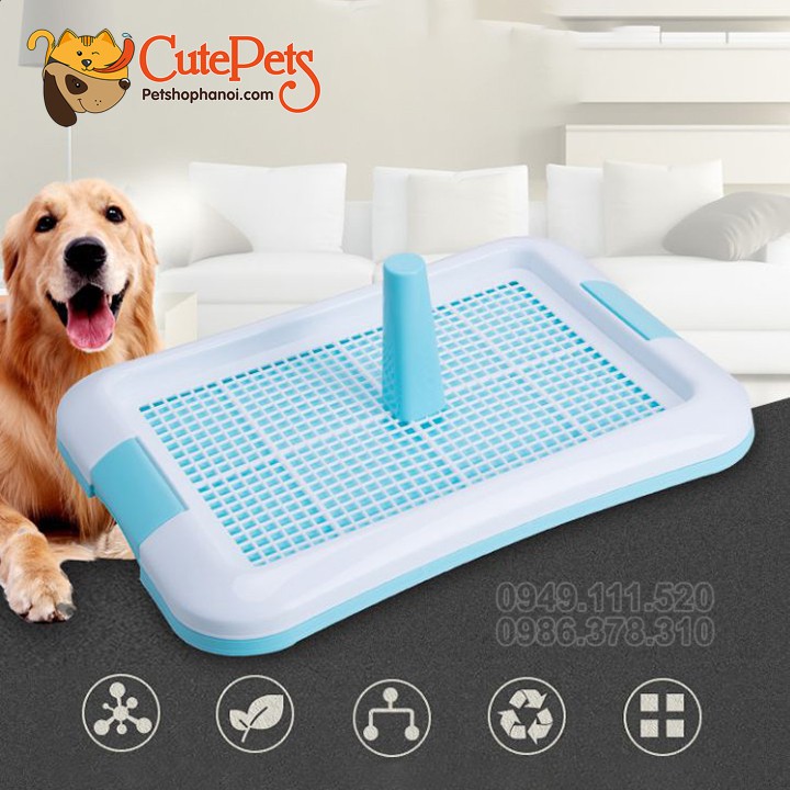 Khay vệ sinh cho chó Size Nhỏ 46x34x5cm có cọc - CutePets