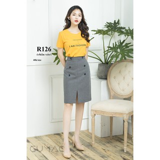 Rập giấy chân váy body xẻ trước mã số R126