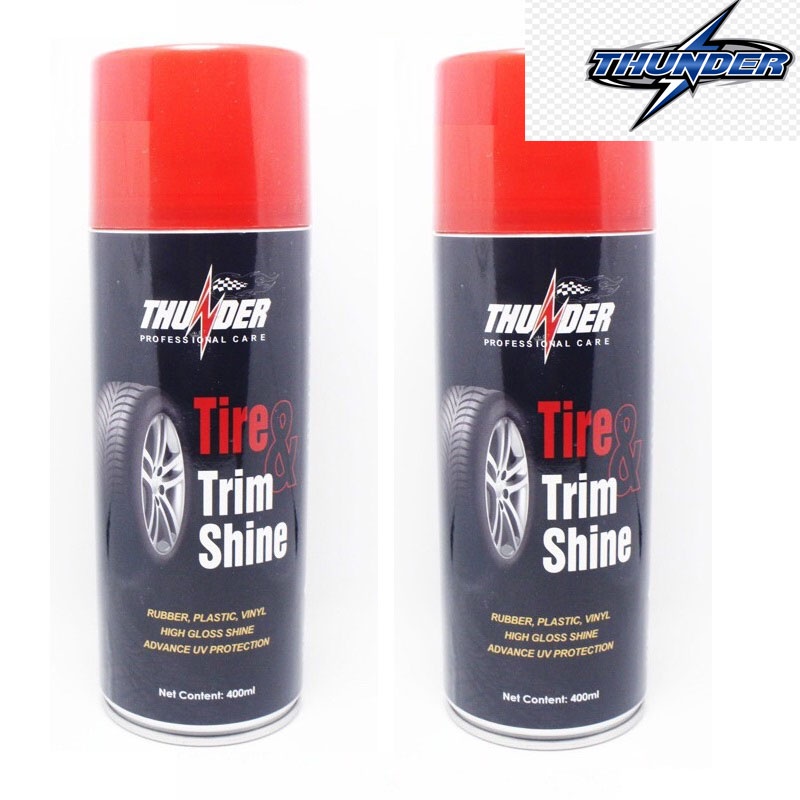 [Ảnh thật ] Chai Xịt Dưỡng Lốp, Phục Hồi Nhựa nhám Thunder 400ml, Chai bảo vệ nhựa đen thunder  và lốp xe khỏi điều kiện