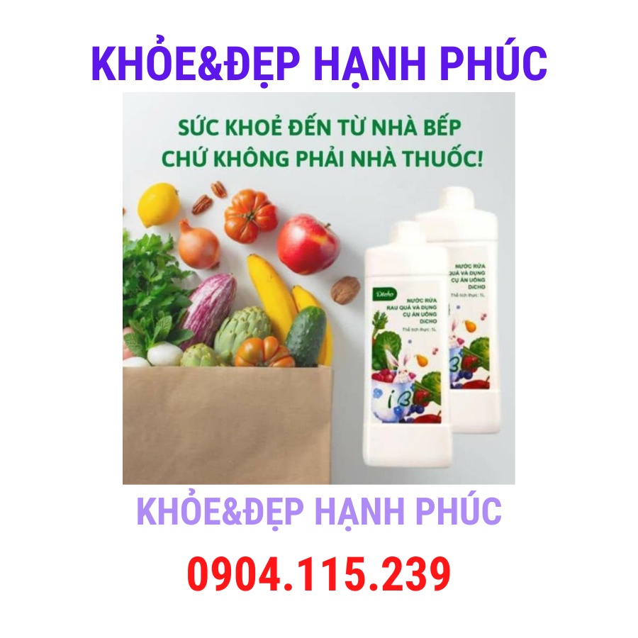 Nước rửa rau quả và dụng cụ ăn uống DiCHO Thiên sư – 1000 ml/chai