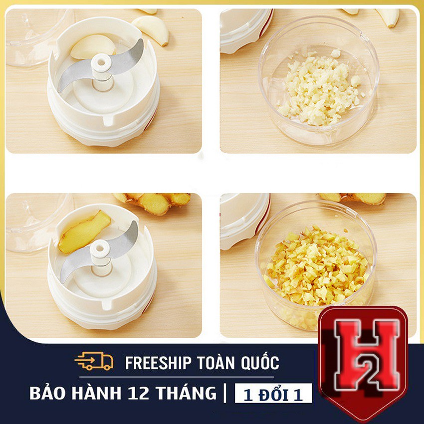 Dụng Cụ Xay Tỏi Ớt, Thịt Kéo Tay Mini Food Chopper Siêu Tiện Lợi, Đa Năng