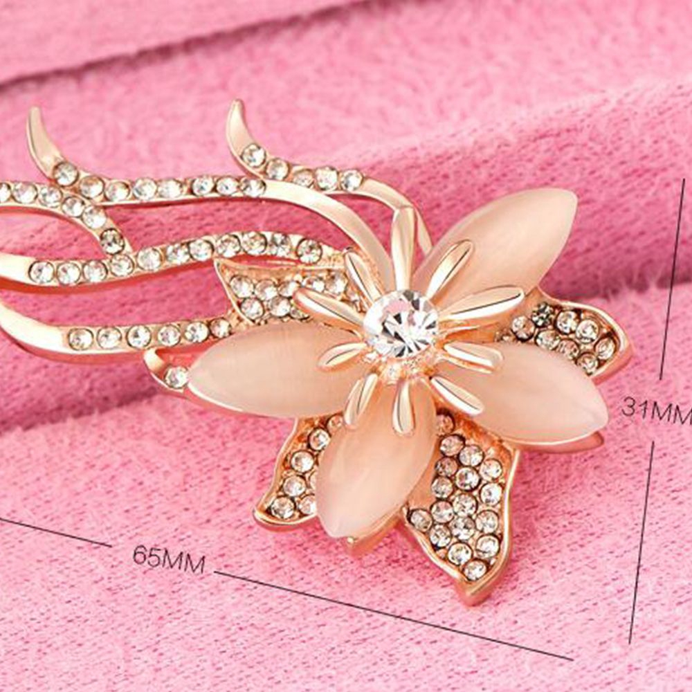 FORBETTER Women Bridal Fashion Flower Brooch