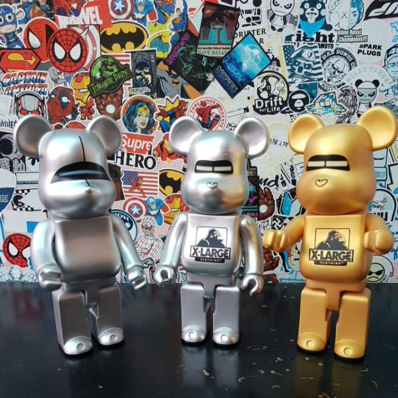 Mô Hình Bearbrick XLARGE 400% Có sẵn vàng và xám Làm Qùa Tặng, Decor Trang Trí