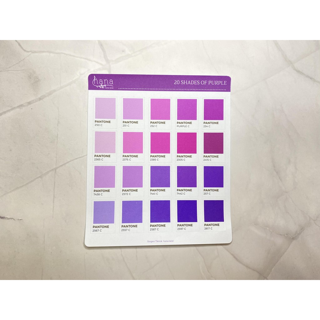 [20 shades] Sticker decal trang trí bảng màu Pantone _ #hana.land