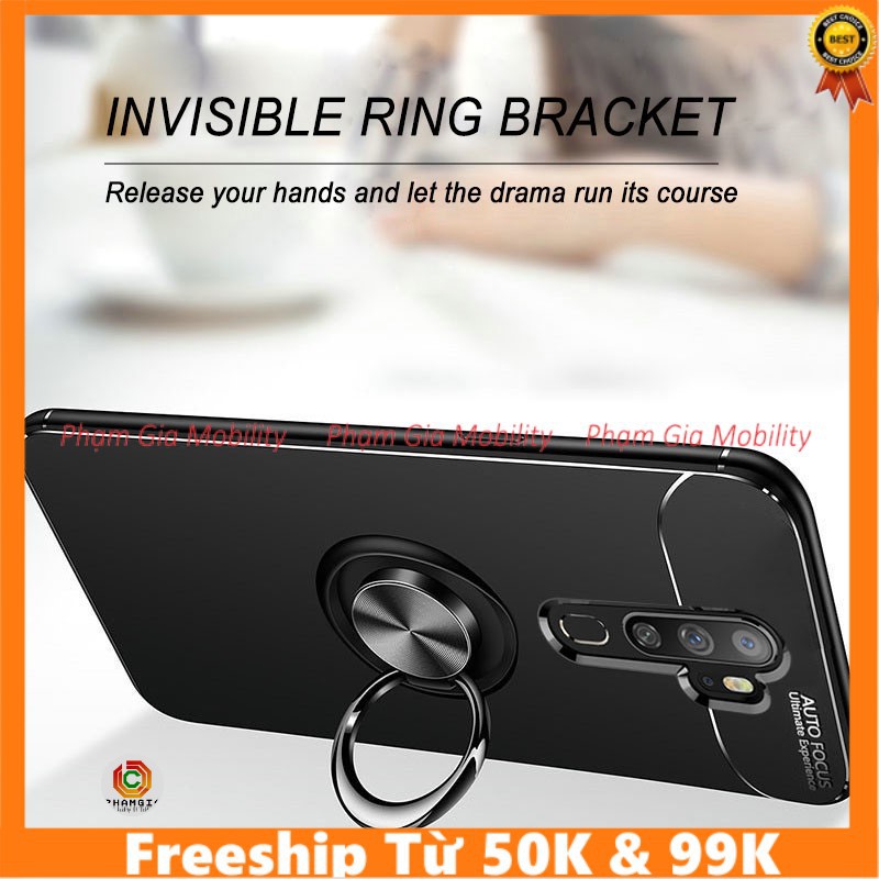 Ốp lưng Oppo A5 2020/ A9 2020 dẻo đen có chân chống xem phim (ngẫu nhiên iring)