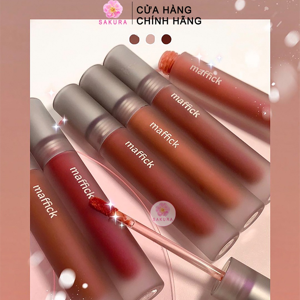 Son tint kem lì môi Maffick vỏ matte dưỡng ẩm nhung mịn lâu trôi cao cấp nội địa trung SAKURA