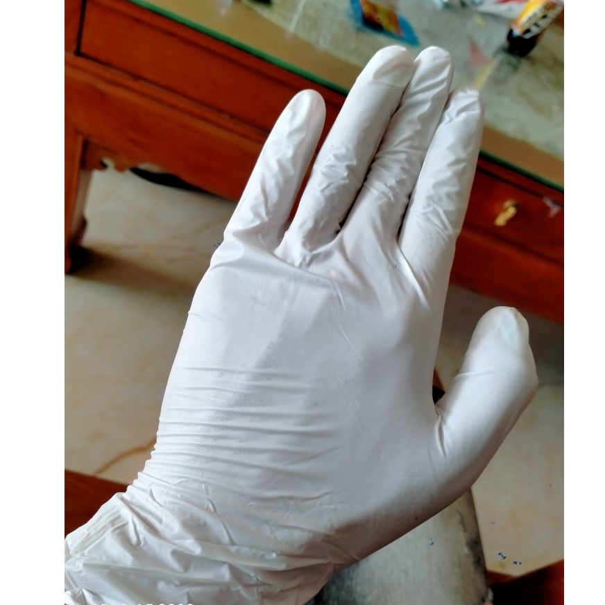 (Hộp 100c) Găng Tay Y Tế Màu Trắng Không Bột, Hộp 100 Chiến Dùng Trong Spa Phun Xăm Thẩm Mỹ