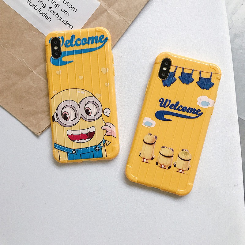 [Freeship toàn quốc từ 50k]ỐP LƯNG ĐIỆN THOẠI VÂN SỌC MINION 7/7Plus/6/6S/6S PLUS/6 PLUS/8/8PLUS/X/XS MAX/IP11 ỐP IPHONE