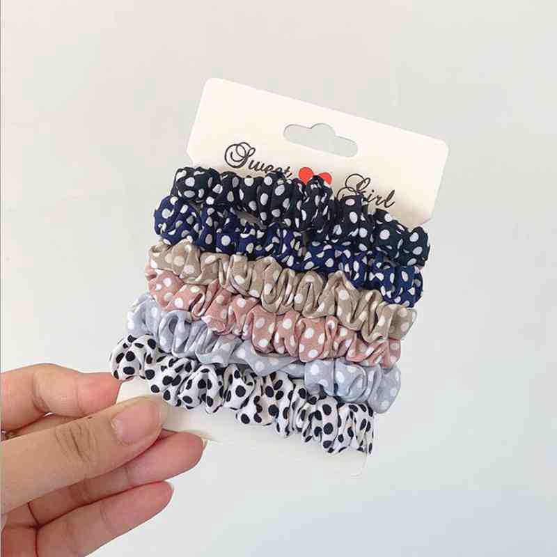 Set 6 Dây Buộc Tóc Co Giãn Thời Trang Cho Nữ