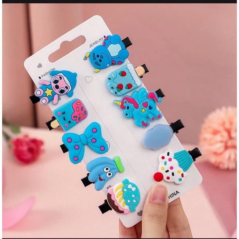 Bộ 5 Kẹp Tóc Đính Hoa Đáng Yêu Cho Bé Gái