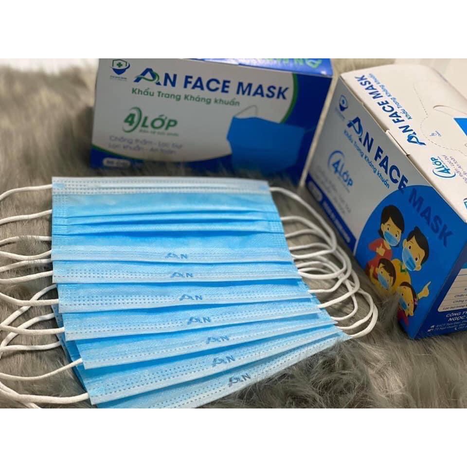 Khẩu trang y tế 4 lớp hộp 50 cái có giấy kiểm định hàng loại 1