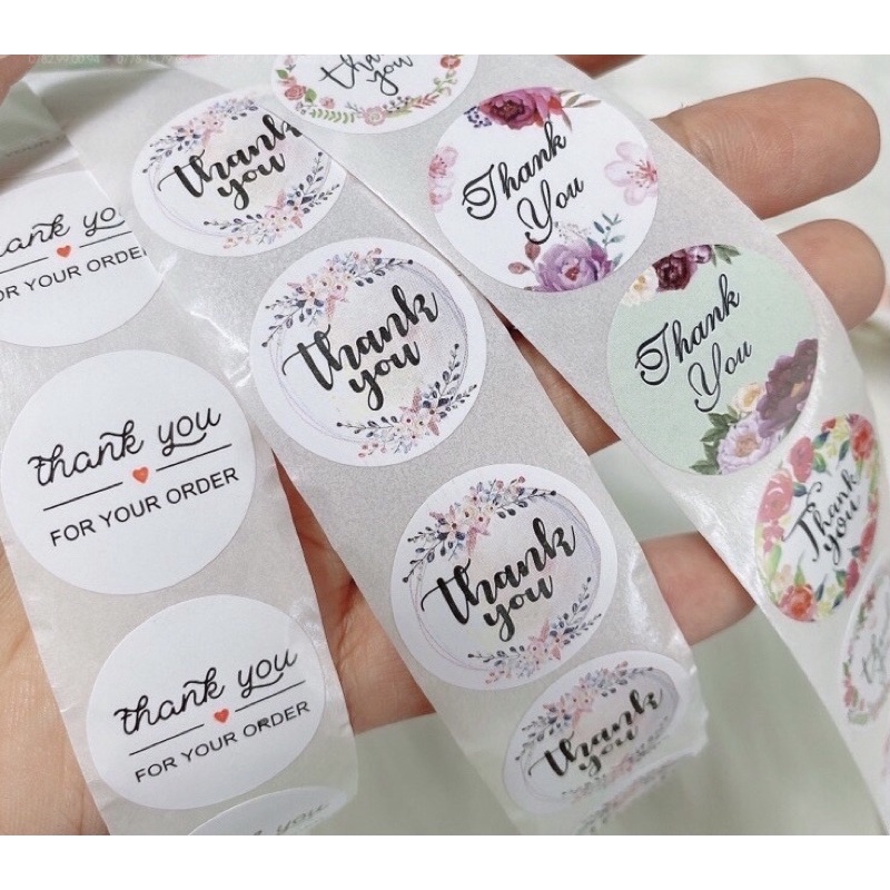 1k 10 sticker thank you siêu đẹp