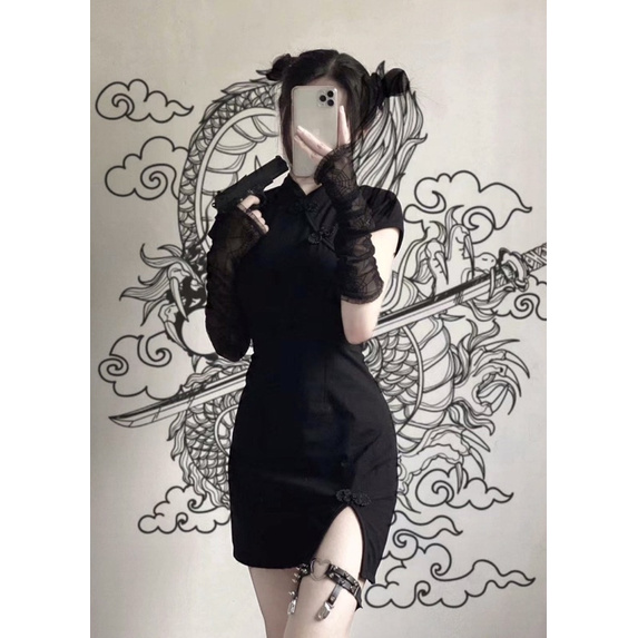 Sườn Xám Cách Tân Mẫu Ngắn Cơ Bản 40-70Kg | BigBuy360 - bigbuy360.vn