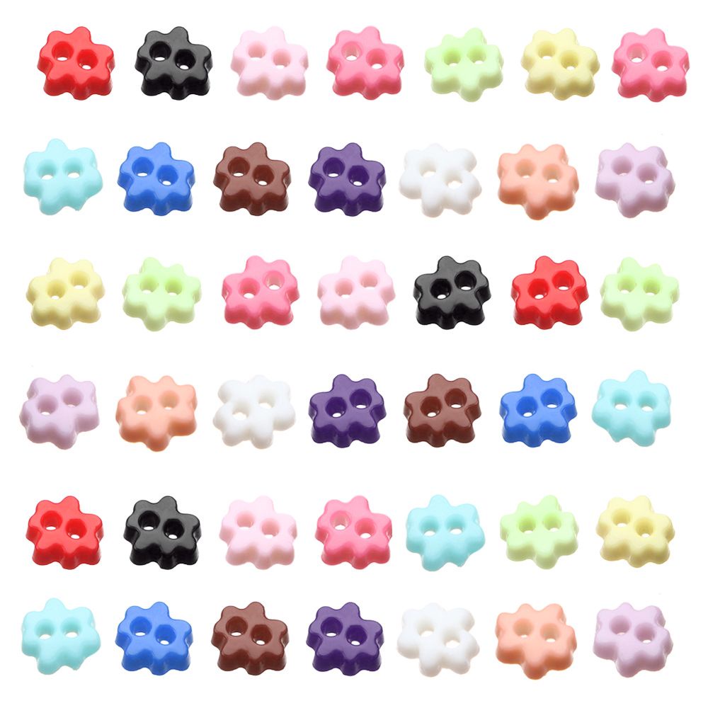 Set 50 Nút Áo 4mm Nhiều Màu Sắc Cho Búp Bê