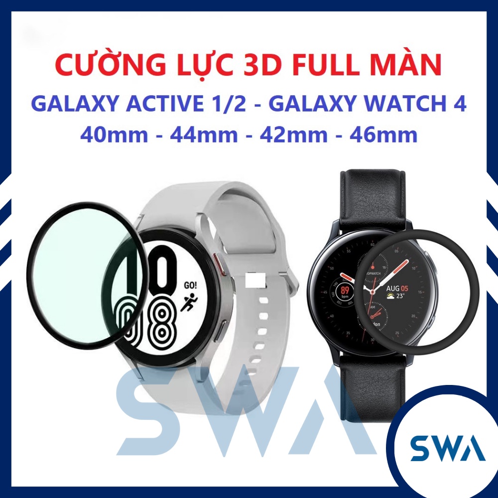 Dán Màn Hình Cường Lực Dẻo 3D Galaxy Watch 5 Pro 45mm Watch 5 4 40mm 44mm 4 Classic 42mm 46mm Watch Active 1 2 SWA